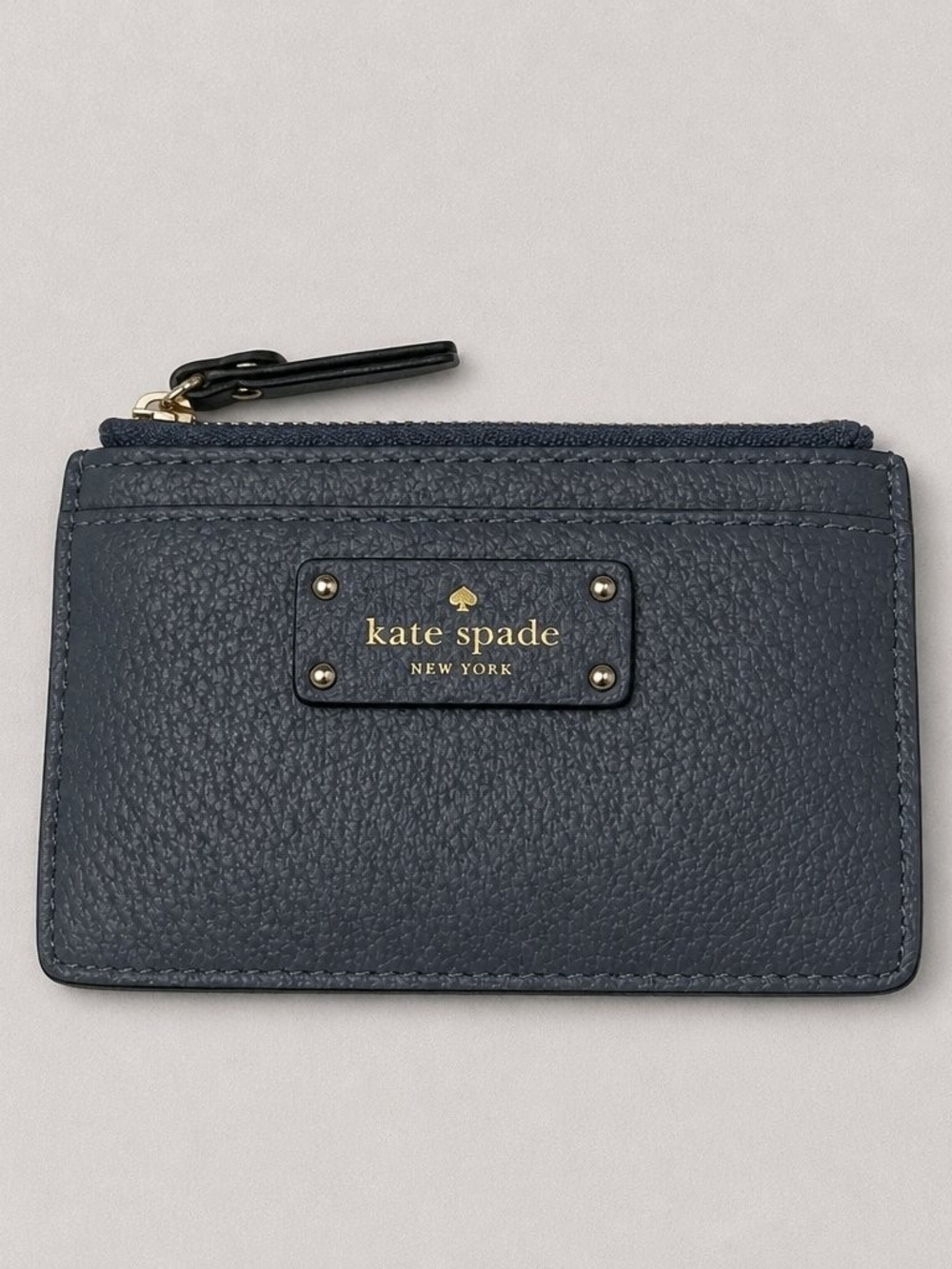 kate spade Pebbled Leather Zip Card Holder NWOT